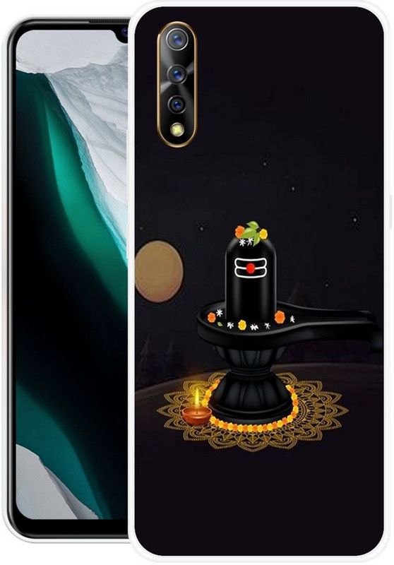 PRINTGARD Back Cover for Vivo S1, Vivo Z1x  (Black, Grip Case, Silicon, Pack of: 1)