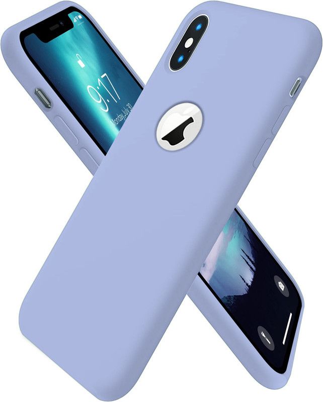 vonzee Back Cover for Only iPhone XS MAX (6.5) inches Ultra Thin Liquid Silicone Logo Cut Case Cover  (Grey, Shock Proof, Silicon, Pack of: 1)