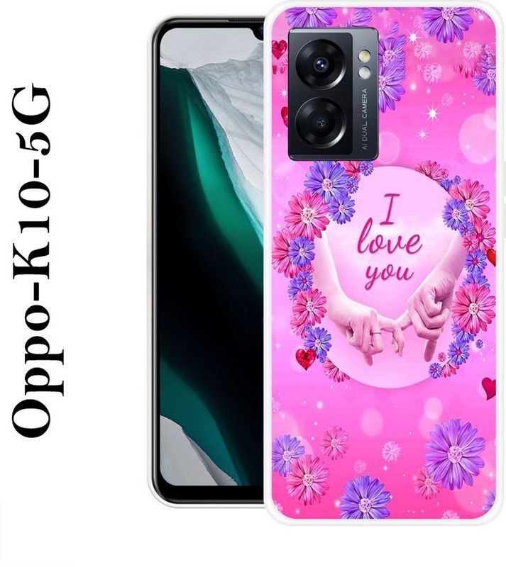 INDIALAND Back Cover for Oppo K10 5G  (Pink, Grip Case, Silicon)