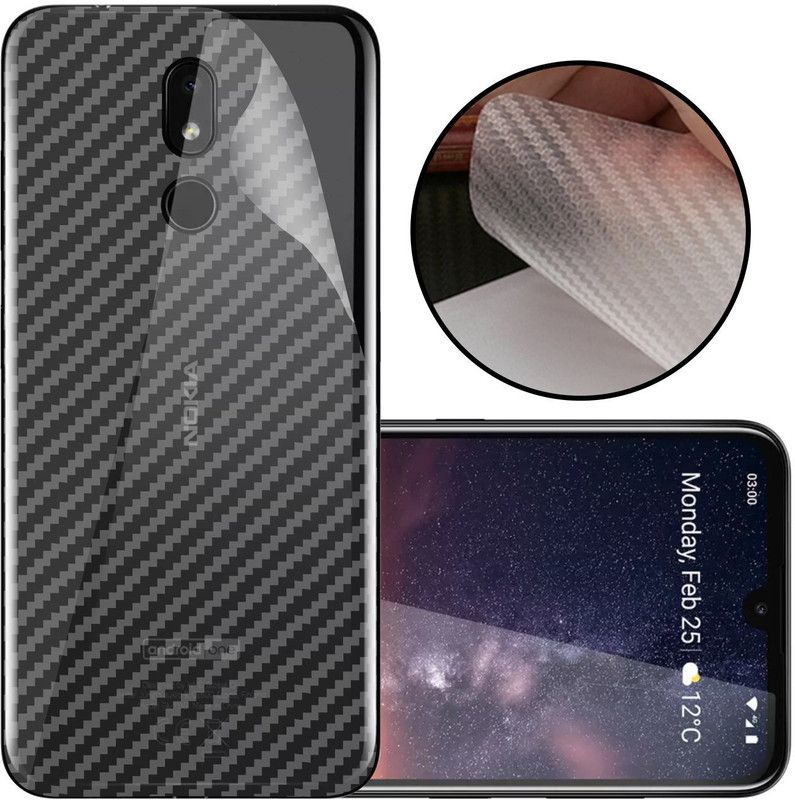 CASE CREATION Nokia 3.2 2019 Mobile Skin  (3D Carbon Fibre Transparent Back Skin Matte Finish)