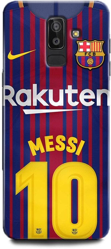 Afterglow Back Cover for SAMSUNG Galaxy J8 MESSI, LIONE MESSI, FOOTBALL, MESSI 10, BARCELONA, JERSEY, SPORTS  (Multicolor, Shock Proof, Pack of: 1)