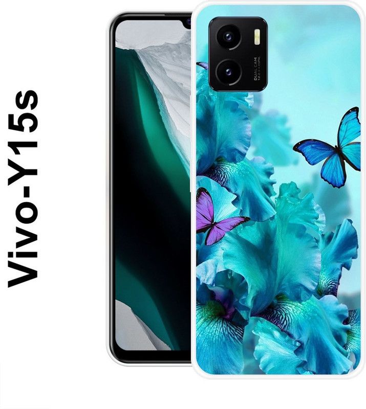 redfly Back Cover for Vivo Y15s  (Blue, Grip Case, Silicon)