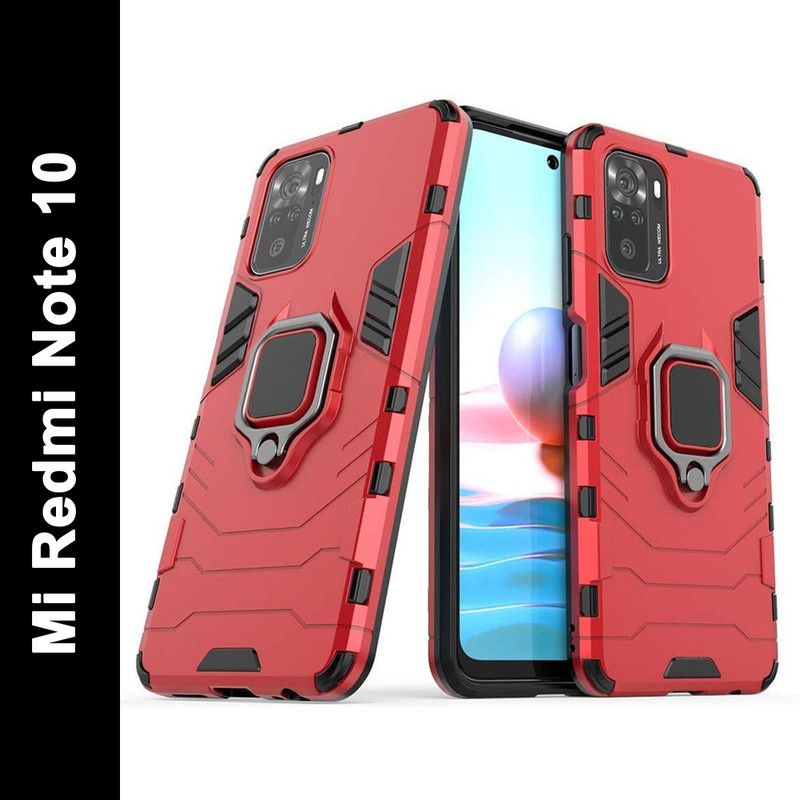 Cover Alive Back Cover for Mi Redmi Note 10  (Red, Shock Proof, Pack of: 1)