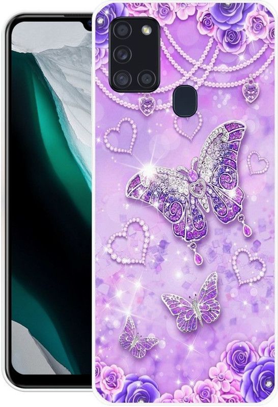 BLUEZAP Back Cover for Samsung Galaxy A21s  (Purple, Grip Case, Silicon, Pack of: 1)