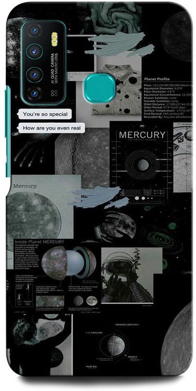 INTELLIZE Back Cover for Infinix Hot 9 MERCURY, PLANET, MOON, EARTH  (Multicolor, Hard Case, Pack of: 1)