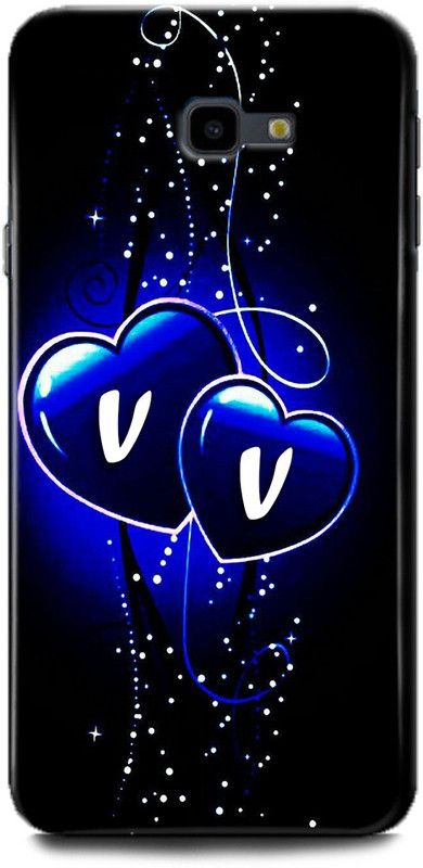WallCraft Back Cover for SAMSUNG Galaxy J4 Plus V V, V LOVES V, V NAME, LETTER, ALPHABET, VV LOVE, HART, BLUE  (Multicolor, Dual Protection, Pack of: 1)