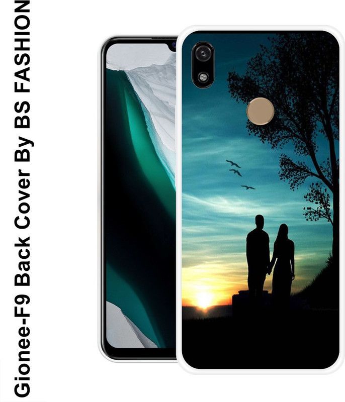 BSRAJ Back Cover for Gionee F9  (Black, Blue, Grip Case, Silicon)