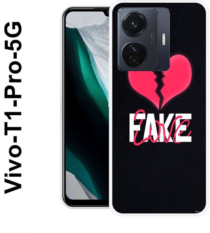 INDIALAND Back Cover for Vivo T1 Pro 5G  (Black, Pink, White, Grip Case, Silicon)