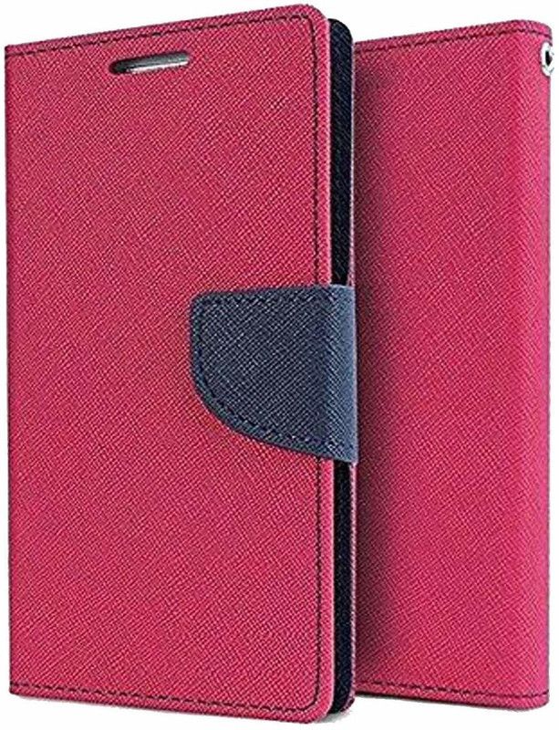Marwah Traders Wallet Case Cover for Wallet Style Plastic Flip Cover for Redmi 6A(Pink)  (Pink, Silicon, Pack of: 1)