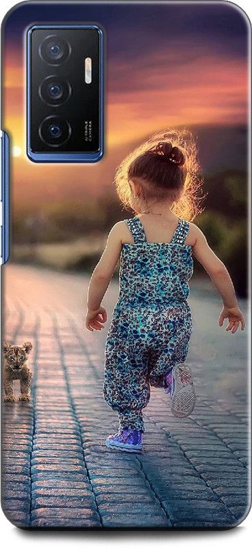INDICRAFT Back Cover for Vivo V23e, V2126 5G GIRL, CUTE GIRL, LITTLE GIRL, CUTE DOG  (Multicolor, Shock Proof, Pack of: 1)