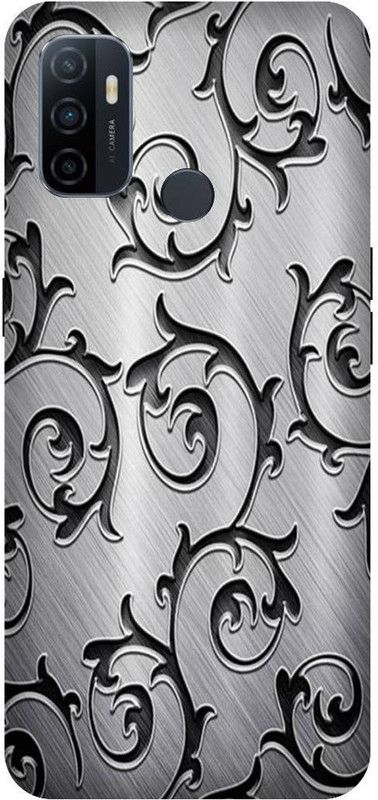 UMPRINT Back Cover for Oppo A33/Oppo CPH2137 Silver Grey Steel Background Printed Back Cover  (Multicolor, Hard Case, Pack of: 1)