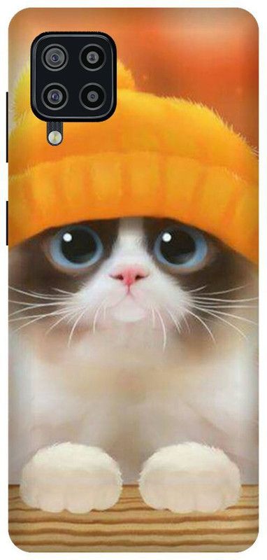 Savetree Back Cover for Samsung Galaxy F22  (Orange, White)