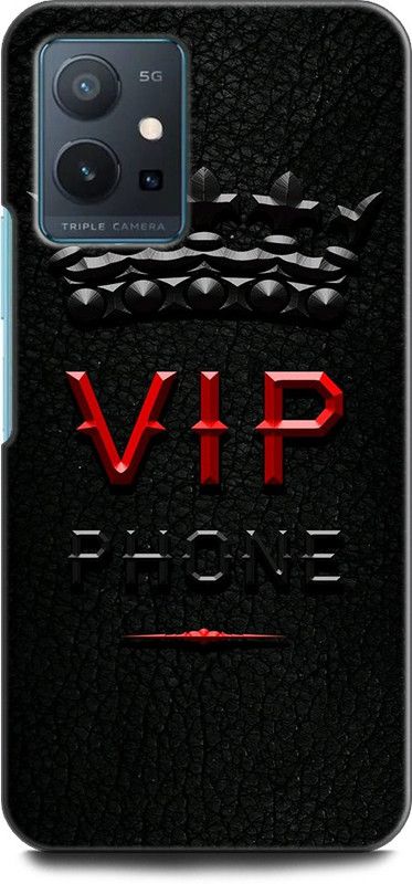 WallCraft Back Cover for Vivo Y75 5G VIP, VIP PHONE, CROWN, QUOTES, BLACK  (Multicolor, Dual Protection)