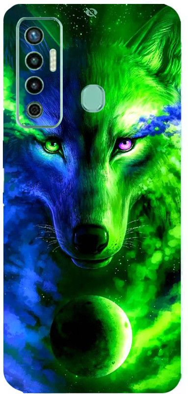 BUGGU Tecno Pouvoir 4 Mobile Skin  (Ultra Super Many Hued Wolf Skin With High Matte Finish.)