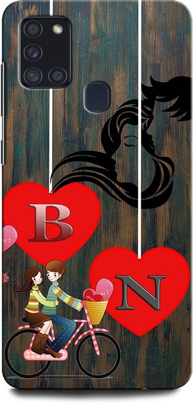 ORBIQE Back Cover for SAMSUNG Galaxy A21s BN, B LOVE N, N LOVE B, B LETTER, N LETTER, BN NAME  (Multicolor, Hard Case, Pack of: 1)