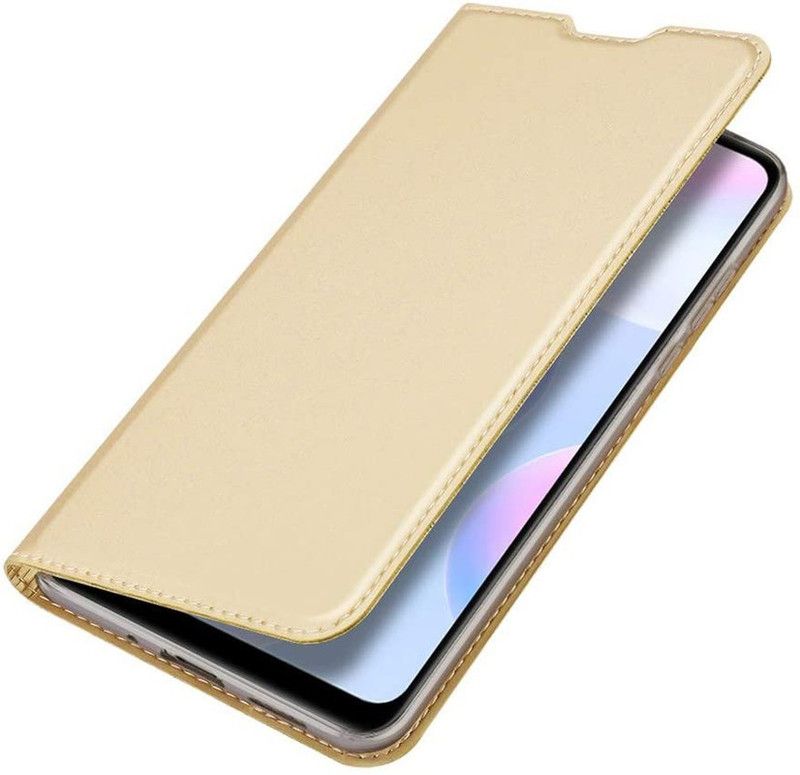 Elica Flip Cover for Samsung Galaxy M01  (Gold, Shock Proof, Pack of: 1)