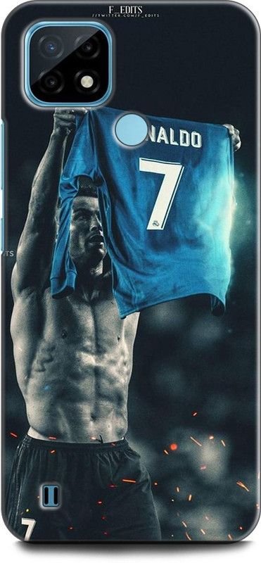 KEYCENT Back Cover for Realme C21Y, RMX3261 CRISTIANO RONALDO, CR-7, REAL MADRID, FOOTBALL, JERSEY, SPORTS  (Multicolor, Pack of: 1)