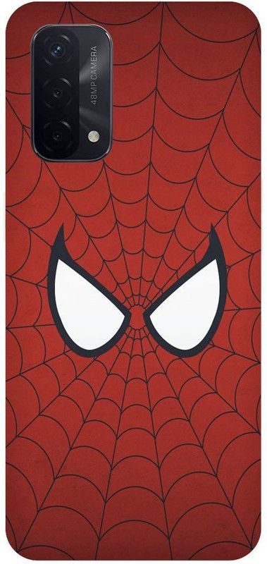 THE NARAYANA COLLECTIONS Back Cover for OPPO A74  (Red, White, Hard Case, Pack of: 1)