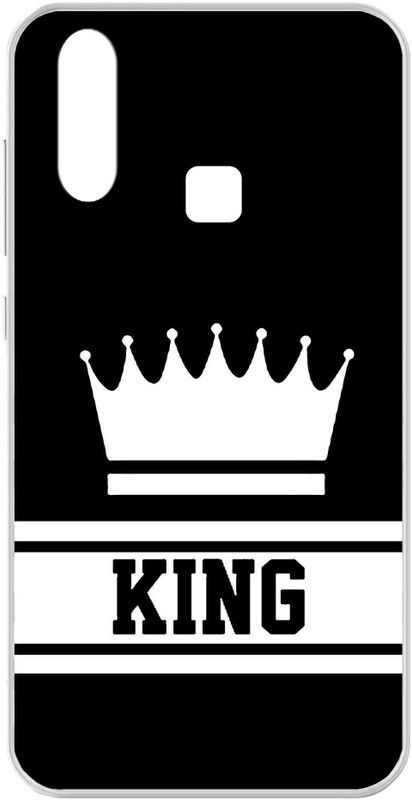 Print Zap Back Cover for Vivo U10  (Black, White, Grip Case, Silicon, Pack of: 1)