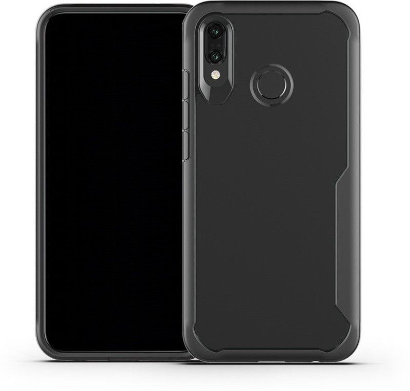 CELLCAMPUS Back Cover for Redmi Note 7, Xiaomi Mi Redmi Note 7  (Black, Transparent, Grip Case, Pack of: 1)