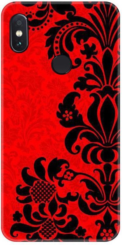Smutty Back Cover for Mi Redmi Note 6 Pro, M1806E7TG, M1806E7TH, M1806E7TI - Floral Black Print  (Multicolor, Hard Case)