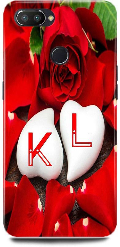 JUGGA Back Cover for Realme 2 Pro, K LOVES L NAME,K NAME, L LETTER, ALPHABET,K LOVE L NAME  (Red, Hard Case, Pack of: 1)