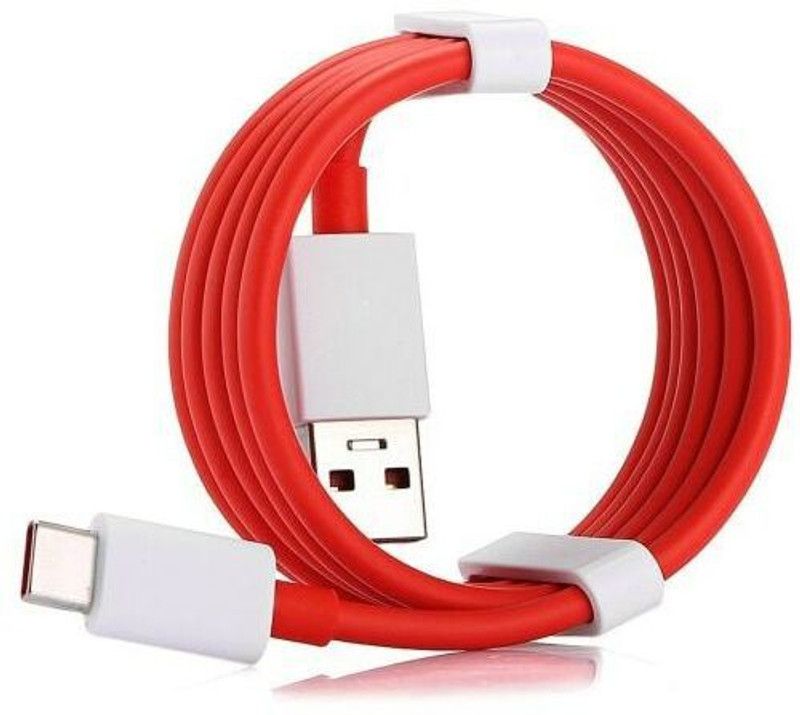 SANNO WORLD USB Type C Cable 6.5 A 1 m 65_W DART/VOOC/DASH USB TYPE C CHARGING CABLE  (Compatible with OPPO/REALME/ONEPLUS, VOOC/DASH/WARP/DART/SUPERVOOC, Red, White, One Cable)