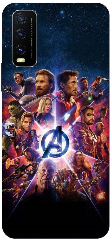 Bluvver Back Cover for Vivo Y12s, V2033, Printed Avengers,IronMan Mobile Back Cover  (Multicolor, Hard Case, Pack of: 1)