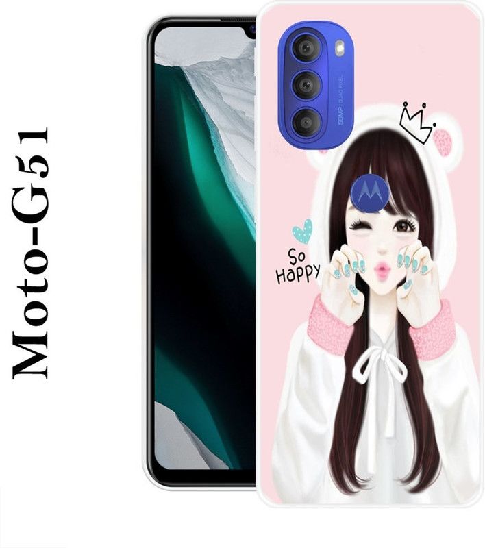 KLC Back Cover for Motorola Moto G51  (Multicolor, Grip Case, Silicon)