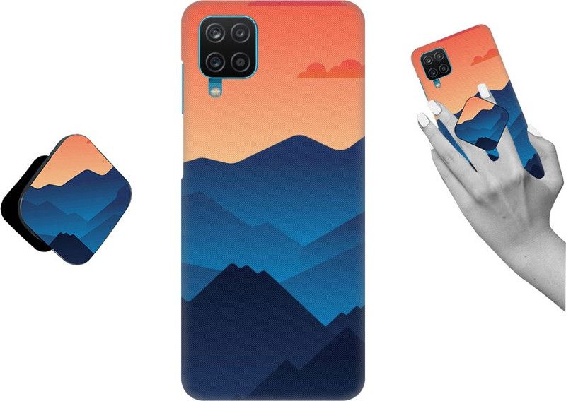 COBIERTAS Back Cover for Samsung Galaxy M12  (Multicolor, Cases with Holder, Pack of: 1)