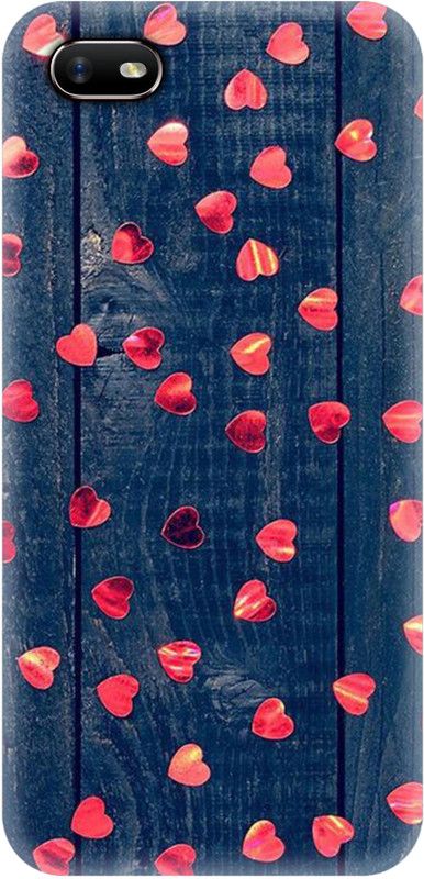 Smutty Back Cover for OPPO A1K, CPH1923 - Wooden Heart Print  (Multicolor, Hard Case, Pack of: 1)