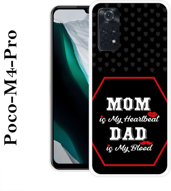 REDFLY Back Cover for Poco M4 Pro  (Black, White, Silicon)