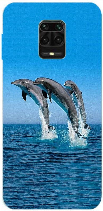 METOO Back Cover for Redmi Note 9 Pro / Redmi Note 9 Pro Max, Dolphine , Print : 77  (Multicolor, Dual Protection, Silicon, Pack of: 1)