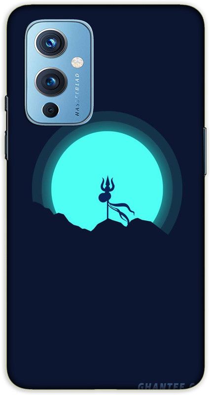 iprinto Back Cover for OnePlus 9 Lord Mahadev Mahakal Shiva Shiv Ji Back Cover  (Blue, Hard Case, Pack of: 1)