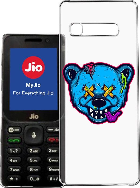 HANIRY Back Cover for Jio F320 / f320 mobile cover | TEDDY BEAR FUNKY LOOK | Design | PNG_26  (Multicolor, Flexible, Silicon, Pack of: 1)