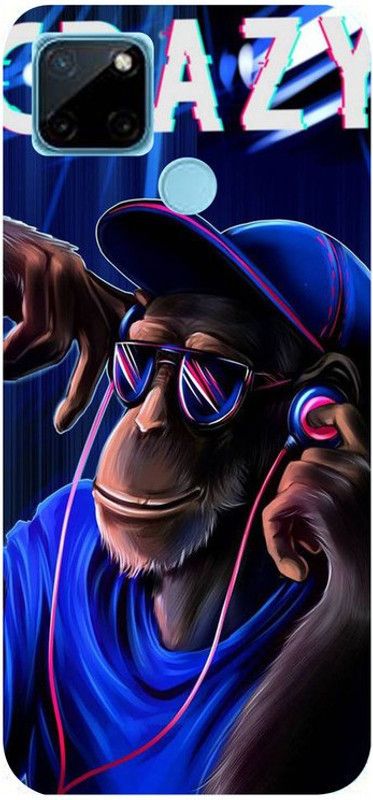 Golden Mask Back Cover for Sky Hawk Back Cover For Realme C21Y DJ Monkey  (Multicolor, Waterproof, Silicon, Pack of: 1)