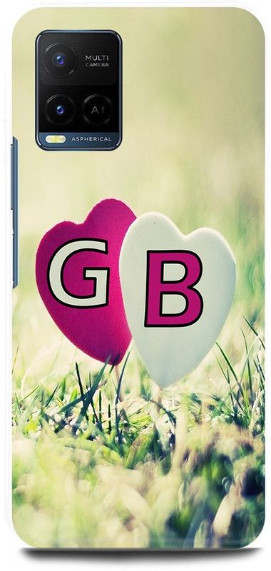 JUGGA Back Cover for Vivo Y33T, V2146, G LOVES B NAME,G NAME, B LETTER, ALPHABET,G LOVE B NAME  (Green, Hard Case, Pack of: 1)