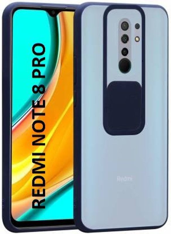 Coverskart Back Cover for REDMI Note 8 Pro, Shutter Case Translucent Shock Proof Smooth Rubberized Matte Hard Back Cover  (Blue, Dual Protection, Pack of: 1)