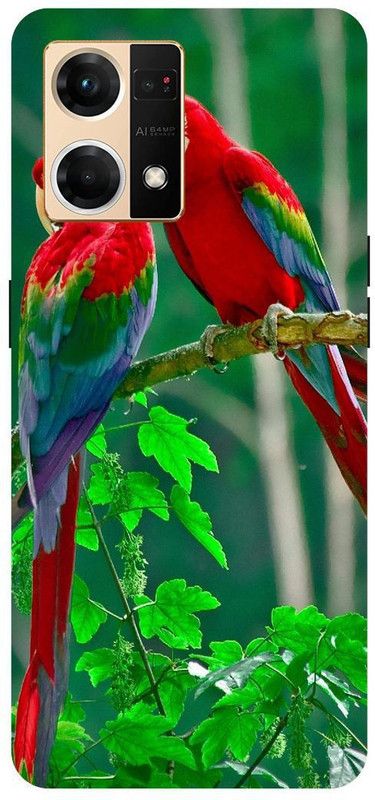 THE NARAYANA COLLECTIONS Back Cover for OPPO F21s PRO- CPH2461-PARROTS,LOVE,BIRDS,COUPLES,CUTE  (Multicolor, Hard Case, Pack of: 1)