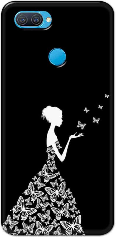 NDCOM Back Cover for Oppo A12 Butterfly Girl Printed  (Multicolor, Hard Case, Pack of: 1)