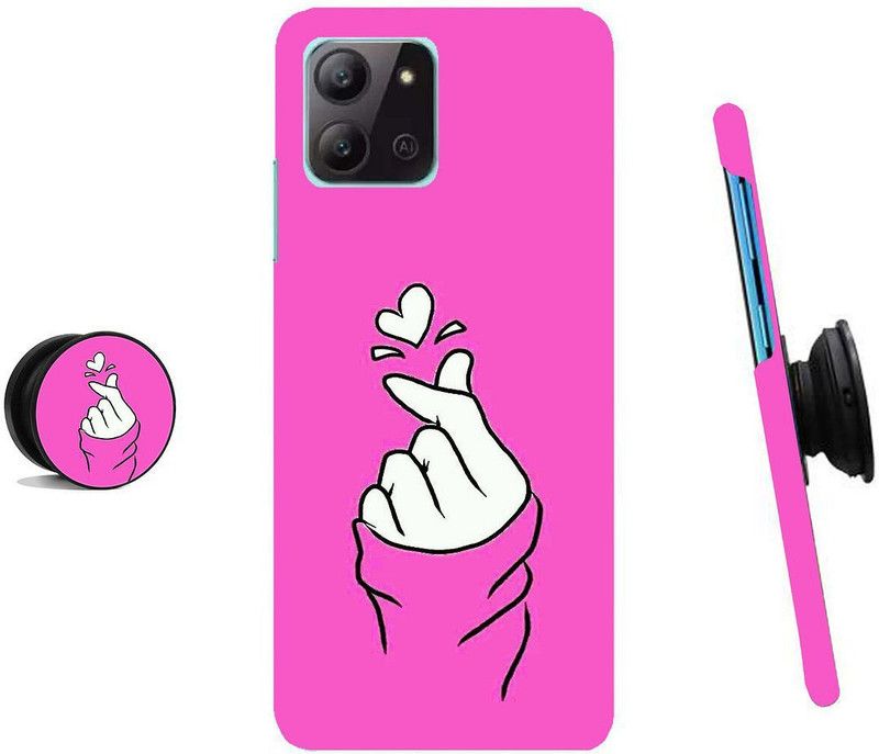 SPBR Back Cover for Infinix Hot 11 2022  (Pink, White, Cases with Holder)