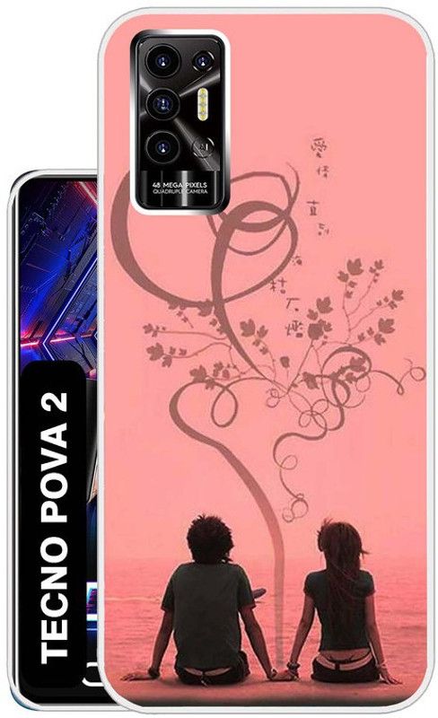 Case Club Back Cover for Tecno Pova 2  (Pink, Grip Case, Silicon, Pack of: 1)