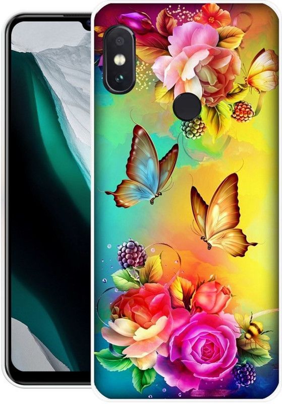 BLUEBUG Back Cover for Mi Redmi Note 6 Pro  (Multicolor, Grip Case, Silicon)