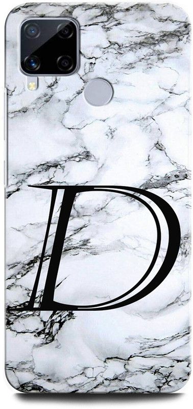ORBIQE Back Cover for Realme C15 RMX2180 D, D LETTER, D ALPHABET, DESIGN  (Multicolor, Hard Case, Pack of: 1)