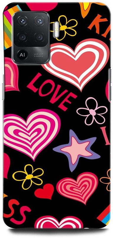 ORBIQE Back Cover for OPPO F19 Pro CPH2285 VALENTINES DAY, COUPLE DAY, LOVE, HEART  (Multicolor, Hard Case, Pack of: 1)