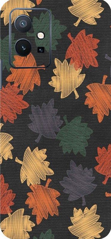 CLAXA Leafs Art Vivo T1 Back Skin Guard, Leafs Art Mobile Skin  (Leafs Art Skin With Super matte finish)