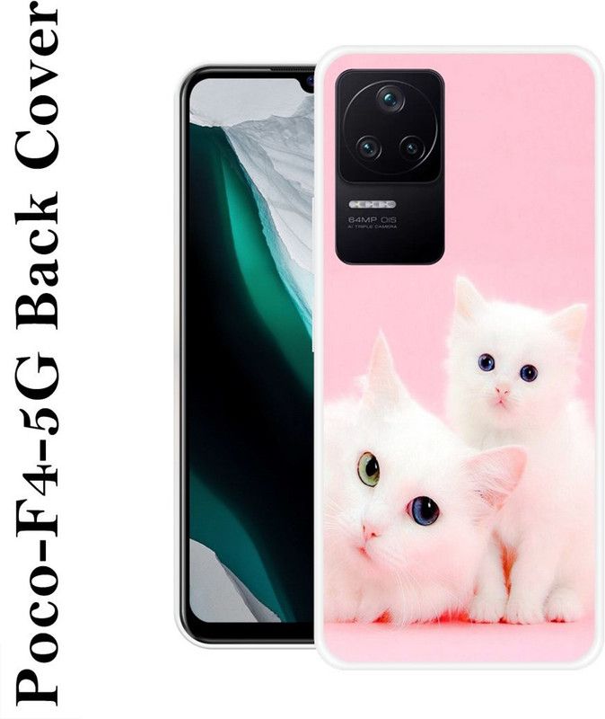SIMAWAT Back Cover for Poco F4 5G  (Pink, Grip Case, Silicon, Pack of: 1)