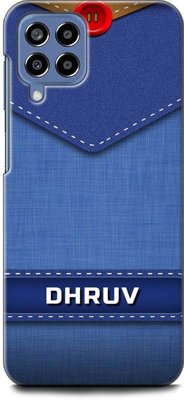 WallCraft Back Cover for SAMSUNG Galaxy M33 5G DHRUV NAME, D LETTER, BLUE, JEANS, ALPHABET, DESIGN  (Multicolor, Dual Protection, Pack of: 1)