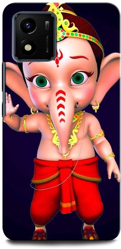 ORBIQE Back Cover for Vivo Y15s GANESH JI, GANPATI, LORD GANESHA, GOD  (Multicolor, Hard Case, Pack of: 1)