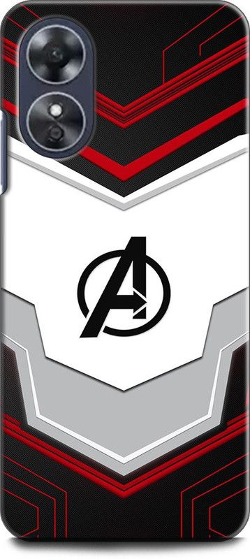 WallCraft Back Cover for OPPO A17, CPH2477 AVENGERS, AVENGERS LOGO, SIGN, MARVEL, AVENGER  (Multicolor, Dual Protection, Pack of: 1)